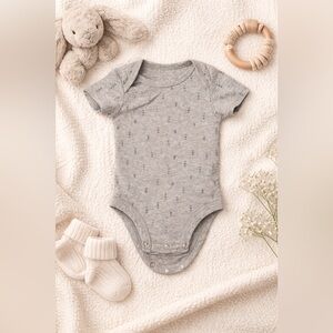Gray Baby Onesie